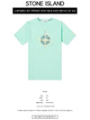 Marble One Logo Print Short Sleeve T-Shirt Mint - STONE ISLAND - BALAAN 3