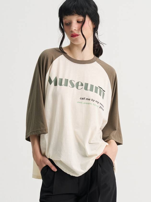 Season Point Museum Raglan T shirt Brown - SORRY TOO MUCH LOVE - BALAAN 5