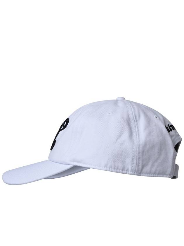 Monogram Embroidered Base Ball Cap White - PALM ANGELS - BALAAN 5