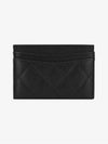 Classic Card Holder Grained Calfskin & Gold Black - CHANEL - BALAAN 4