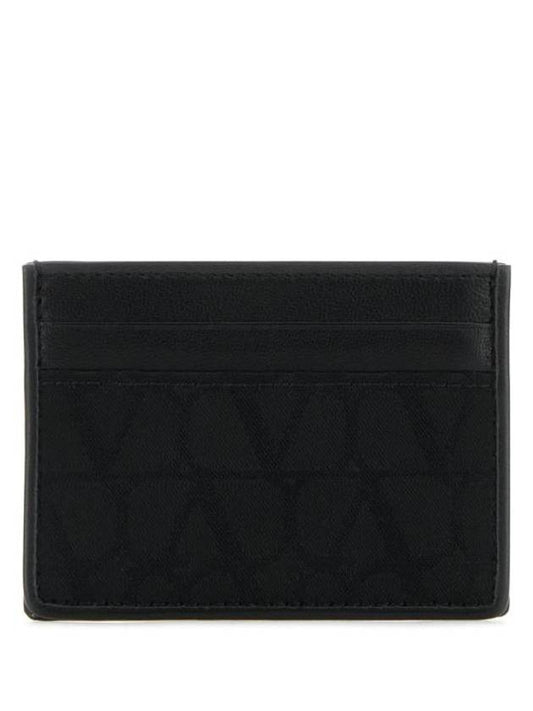 Toile Iconograph Card Wallet Black - VALENTINO - BALAAN 1