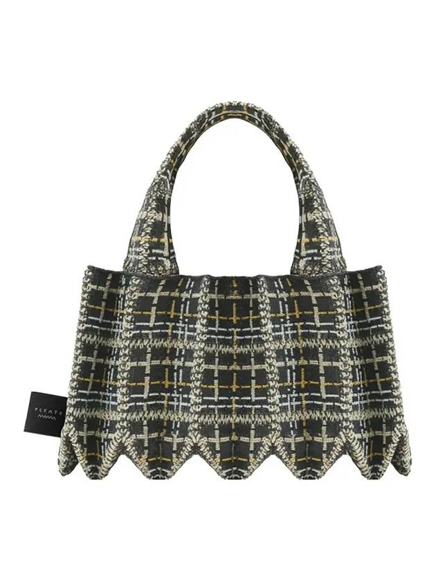 Tweed mini tote bag stone gray - PLEATSMAMA - BALAAN 1