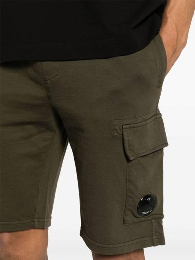 Light Fleece Utility Shorts Green - CP COMPANY - BALAAN 5