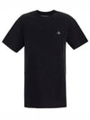 ORB Logo Cotton Short Sleeve T-Shirt Black - VIVIENNE WESTWOOD - BALAAN 2