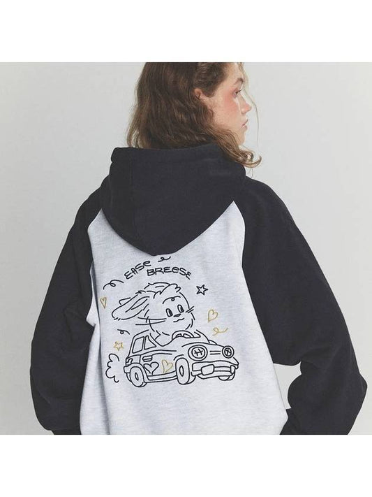 Drive Bunny Raglan Embroidered Hoodie Navy - CPGN STUDIO - BALAAN 1