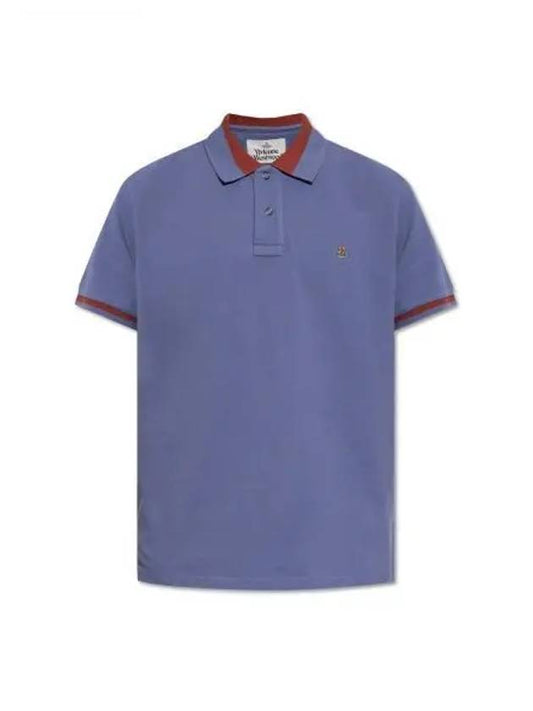 Classic ORB Logo Polo Shirt Dust Blue - VIVIENNE WESTWOOD - BALAAN 2