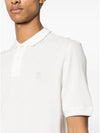 Embroidered Logo Short Sleeve Polo Shirt White - BRUNELLO CUCINELLI - BALAAN 3