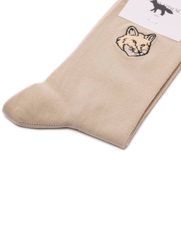 Fox Head Socks Beige - MAISON KITSUNE - BALAAN 5