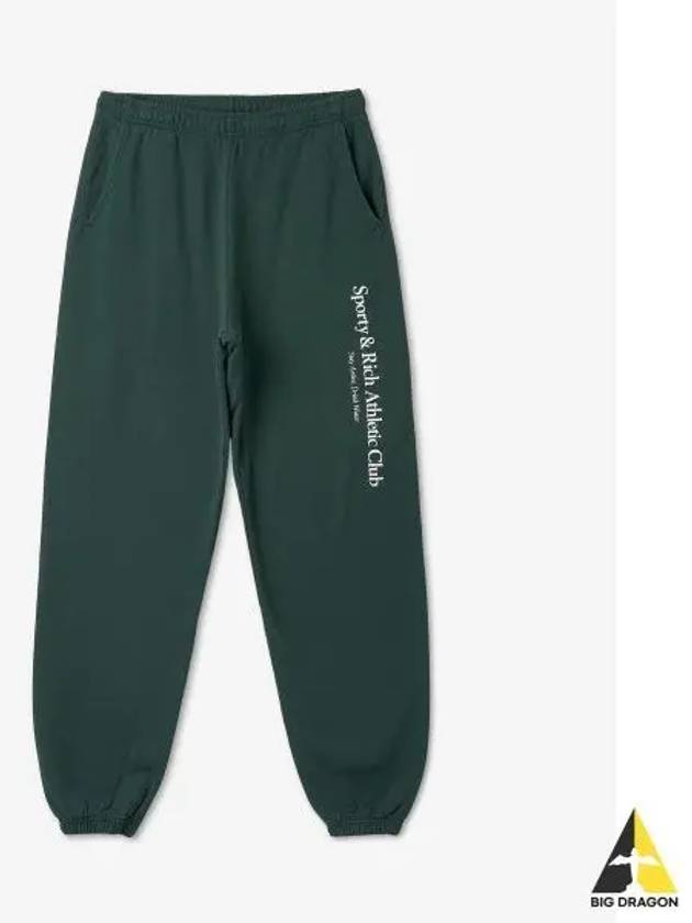 Casual Athletic Club Cotton Track Pants Green - SPORTY & RICH - BALAAN 2