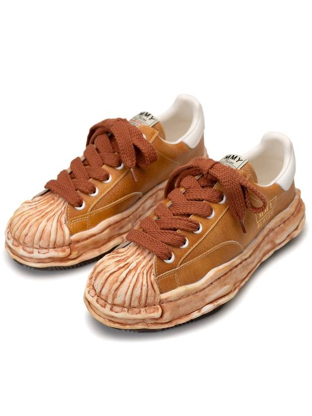 Blakey OG Sole Leather Low Top Sneakers Brown - MIHARA YASUHIRO - BALAAN 2