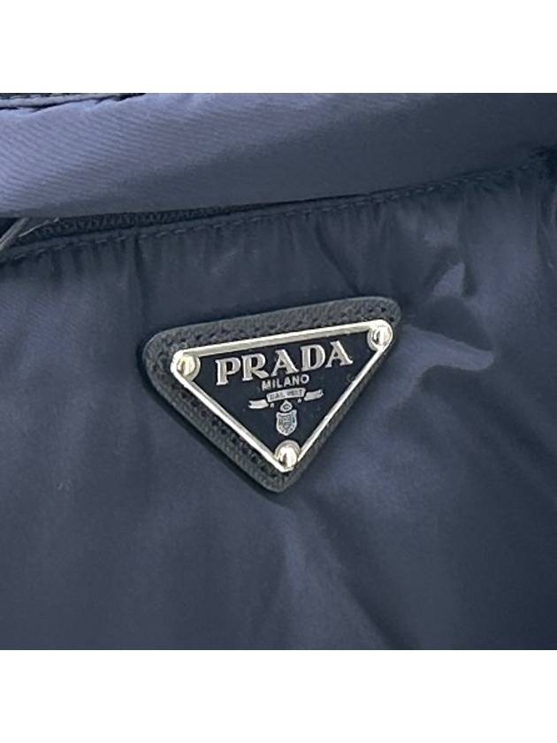 Triangular logo re nylon women s long padded jumper - PRADA - BALAAN 6