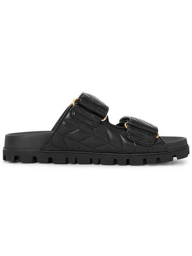 Matelassé Nappa Leather Slippers Black - MIU MIU - BALAAN 5