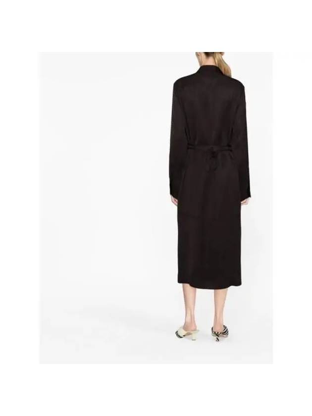 Viscose Trench Coat Brown - JIL SANDER - BALAAN 5