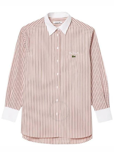 Lacoste Strip Long Sleeves Shirt, Brand Size 42 (US Size 8) - LACOSTE - BALAAN 1