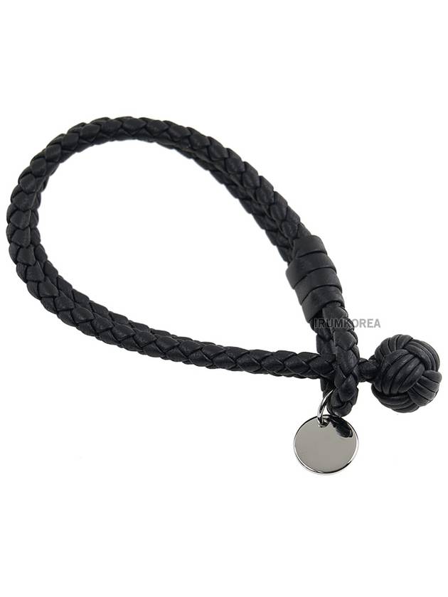 Intrecciato Double Leather Bracelet Black - BOTTEGA VENETA - BALAAN 3