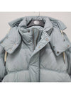 Oversized Nylon Puffer Down Jacket Aquamarine - AMI - BALAAN 7