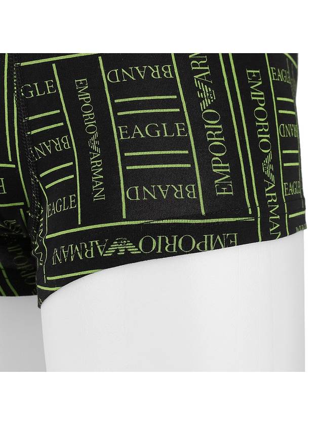 Men's Eagle Brand Logo Band Briefs Black Green - EMPORIO ARMANI - 8