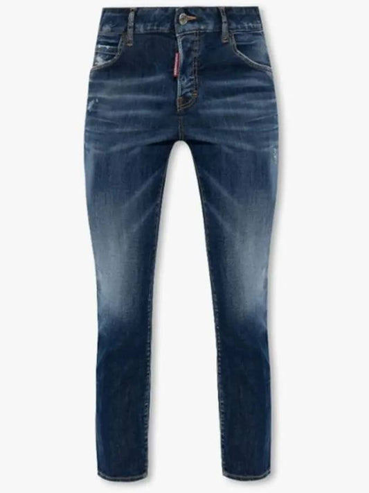 Cropped Skinny Jeans Blue - DSQUARED2 - BALAAN 2