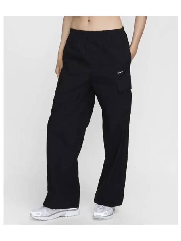 Sportswear Everything Woven Mid Rise Cargo Pants W Black White FV7644 010 - NIKE - BALAAN 1