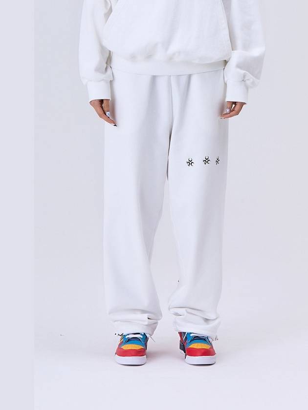 Logo Sweat Pants White - DAUSPICE - BALAAN 1