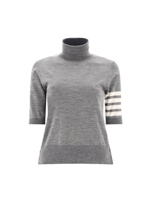 Fine Merino 4Bar Relaxed Short Sleeve Turtleneck - THOM BROWNE - BALAAN 1