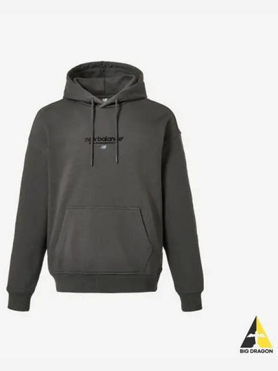 UNI ESS Lettering Hoodie 60 Charcoal - NEW BALANCE - BALAAN 1