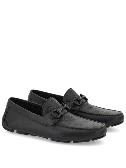 Salvatore Ferragamo Embossed Gancini Monogram Driving Loafers Shoes - SALVATORE FERRAGAMO - BALAAN 2