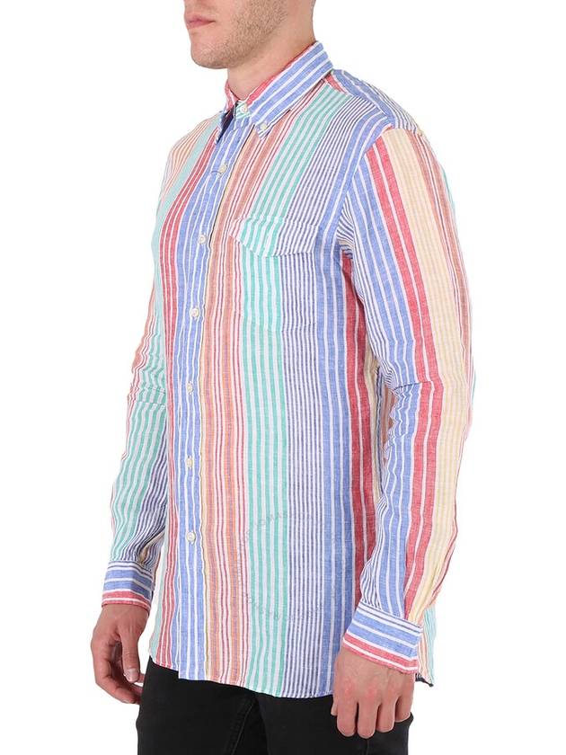 Polo Ralph Lauren Men's Blue / Red / Multi Vertical-Striped Shirt, Size Small - POLO RALPH LAUREN - BALAAN 3