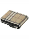 Vintage Check Zipper Round Half Wallet Beige - BURBERRY - BALAAN 5