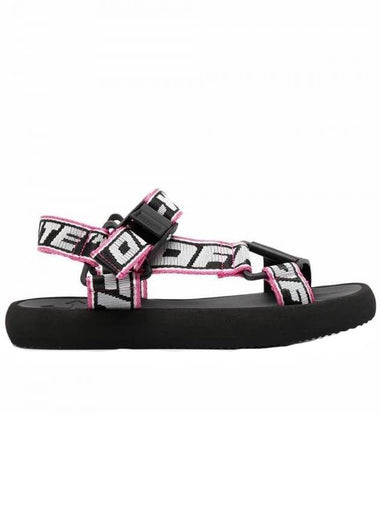 Track Logo Strap Sandals Black - OFF WHITE - BALAAN 1