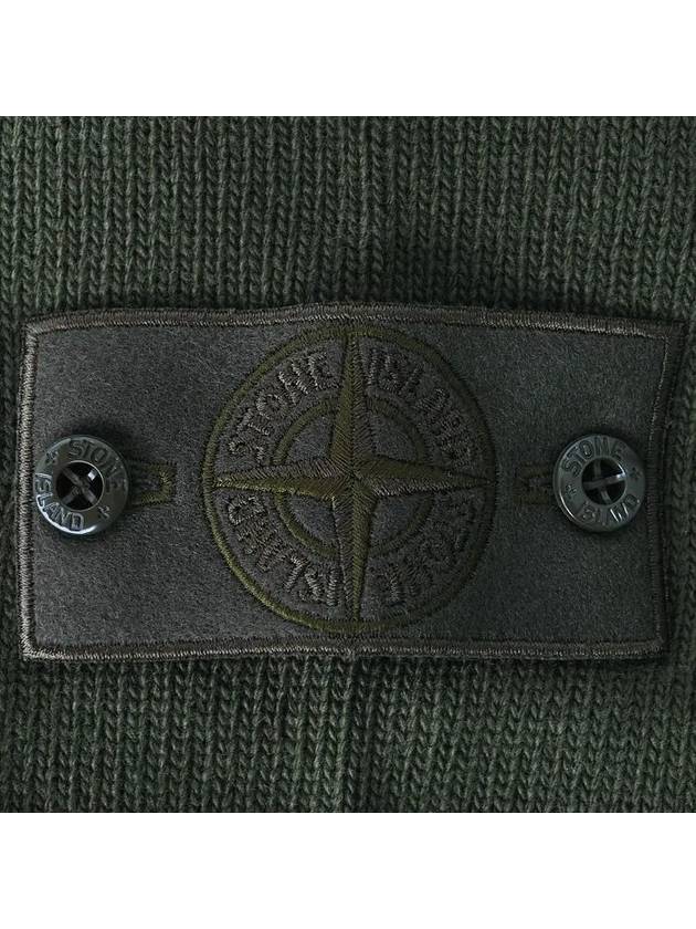 Compass Badge Wool Knit Top Green - STONE ISLAND - BALAAN 5