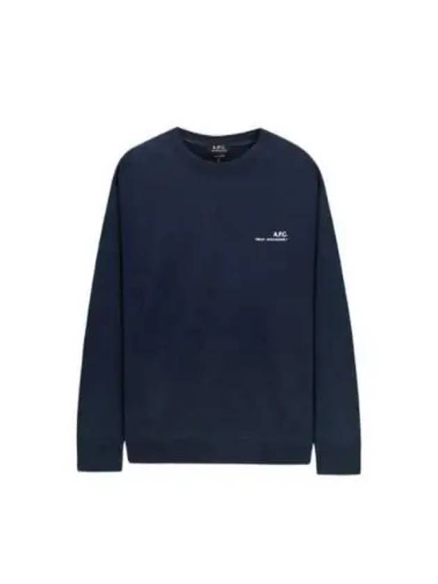 Men's Item Logo Sweatshirt Navy - A.P.C. - BALAAN 2