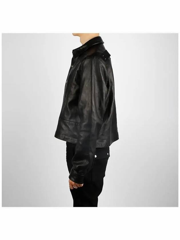 RU01D3743 LNV 09 Lido Alice Strobe Leather Jacket - RICK OWENS - BALAAN 3