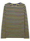 Minquiers Modern Stripe Long Sleeve T-Shirt Yellow - SAINT JAMES - BALAAN 1