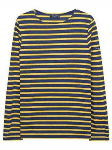 Minquiers Modern Stripe Long Sleeve T-Shirt Yellow - SAINT JAMES - BALAAN 1