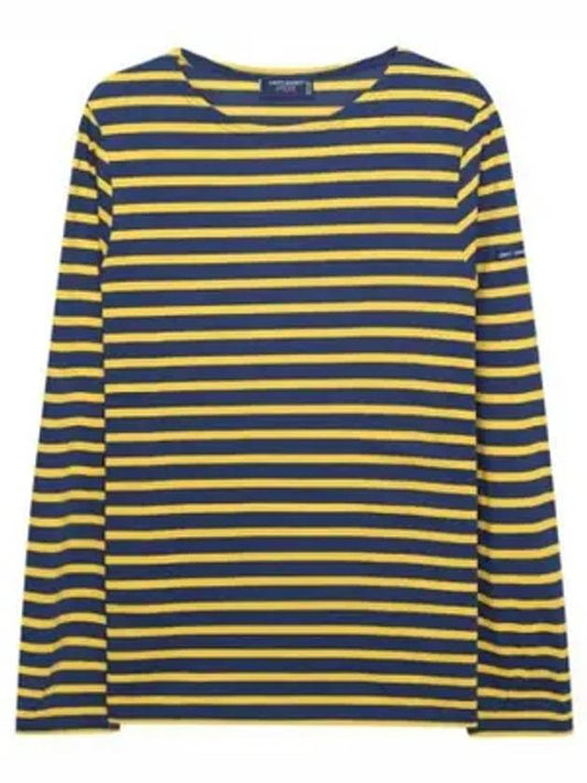 Minquiers Modern Stripe Long Sleeve T-Shirt Yellow - SAINT JAMES - BALAAN 1