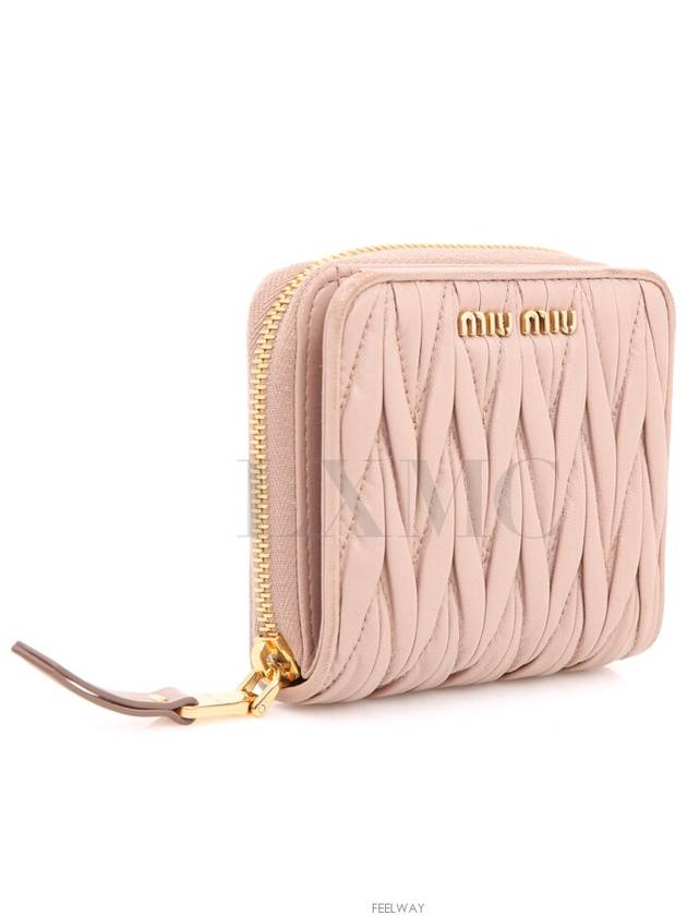 Matelasse zipper wallet pink half 5ML522 - MIU MIU - BALAAN 3