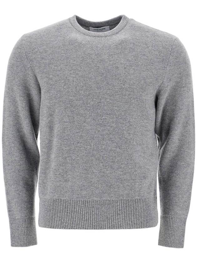 Arm Band Merino Wool Pique Knit Top Grey - THOM BROWNE - BALAAN 2