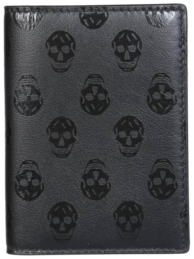 Biker Skull Pocket Bicycle Wallet Black - ALEXANDER MCQUEEN - BALAAN.