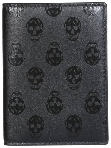 Biker Skull Pocket Card Wallet Black - ALEXANDER MCQUEEN - BALAAN 1