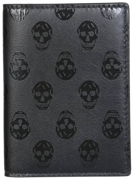 Biker Skull Pocket Card Wallet Black - ALEXANDER MCQUEEN - BALAAN 1