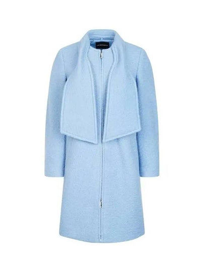 Detachable Shawl Buccle Single Coat Blue - EMPORIO ARMANI - BALAAN 2