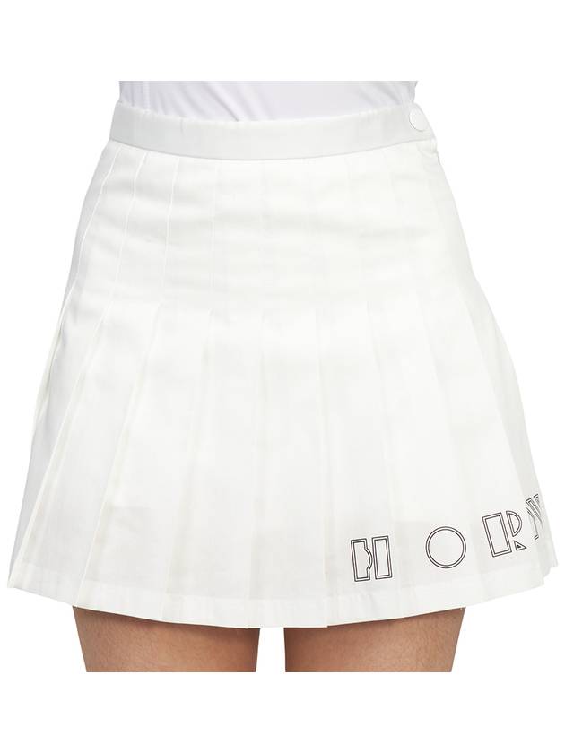 Trans Pleated Skirt White - HORN GARMENT - BALAAN 7