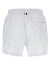 RWB Trimmed Striped Swim Shorts Light Blue - THOM BROWNE - BALAAN 3