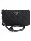 Women s shoulder bag quilting triangle logo nylon black cross 1BH026 - PRADA - BALAAN 5