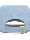 Emboss Logo Denim Ball Cap Light Blue - FENDI - BALAAN 3