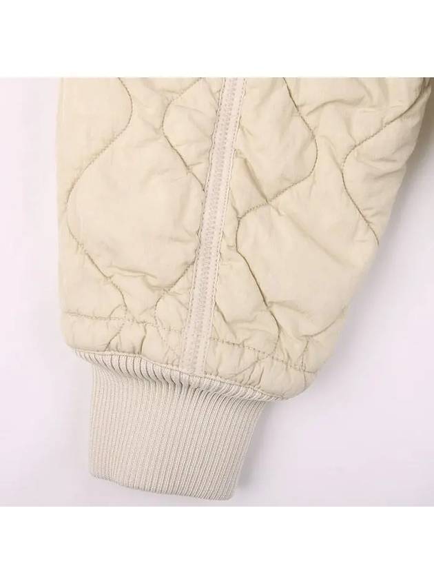 Quilted Bomber Jacket Ivory - BURBERRY - BALAAN 5