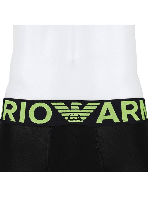 Men's Mega Logo Trunk Briefs Black - EMPORIO ARMANI - BALAAN 6