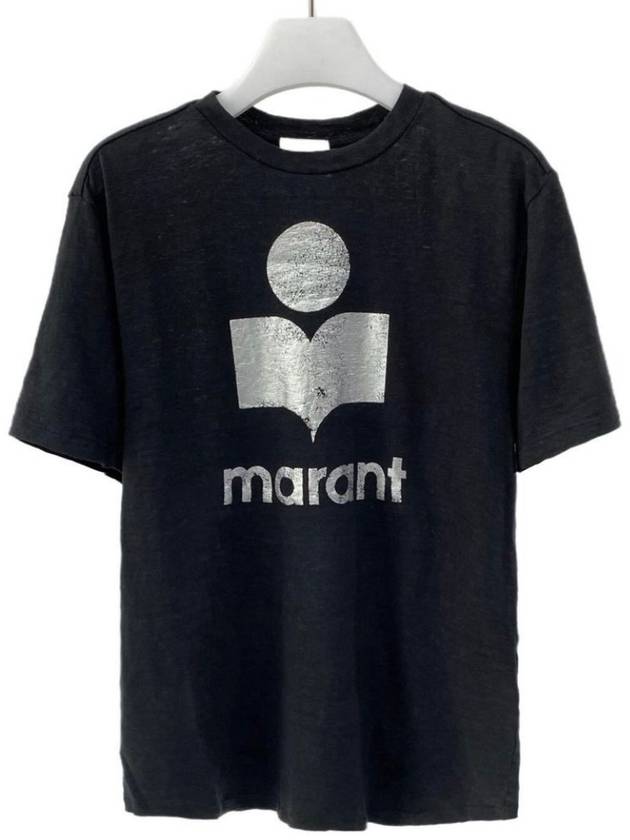 Zwell Logo Print Short Sleeve T-Shirt Black - ISABEL MARANT - BALAAN 2