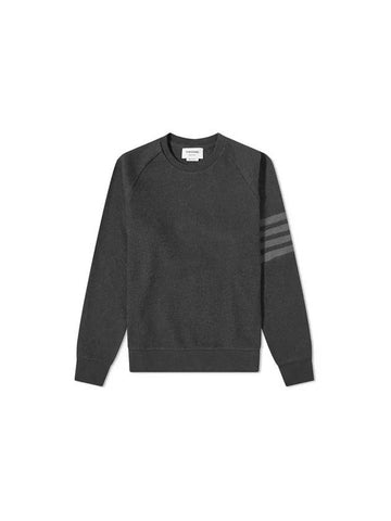 4 Bar Stripe Sweatshirt Dark Grey - THOM BROWNE - BALAAN 1